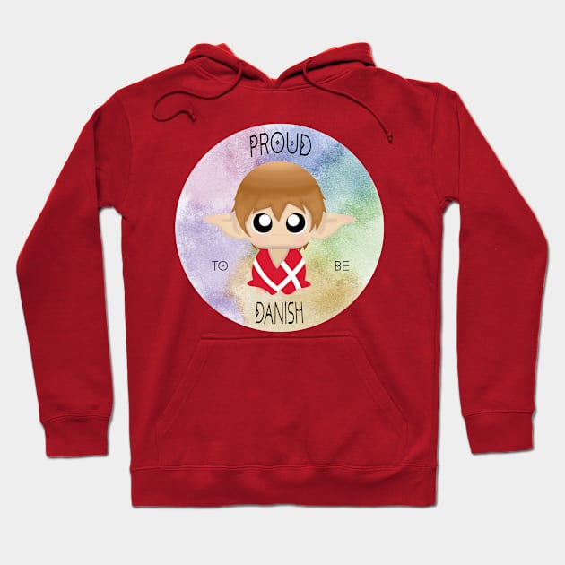 Proud to be Danish (Sleepy Forest Creatures) Hoodie by Irô Studio